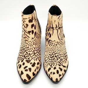 Chinese Laundry Finn Pony Ankle Boots Leopard